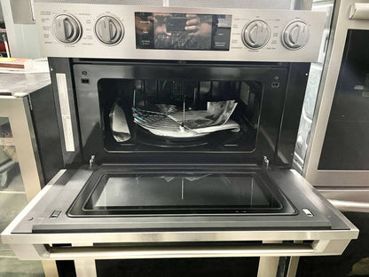 30 INCH Dacor Transitional  DOC30T977DS Double Combination Smart Electric Wall Oven 6.7 cu. ft. Chef Mode, Steam-Assist Oven,Microwave Convection Speed Oven Self-Clean Oven Sabbath , Stainless Steel COMBO . * New Open Box *