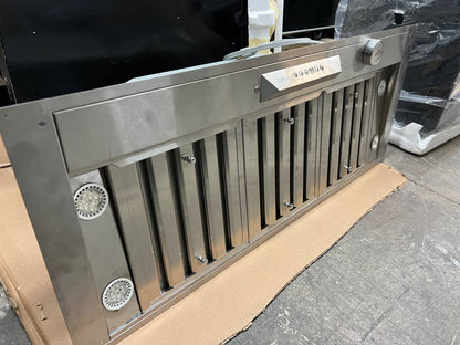 38 INCH Zephyr AK8300ASX Cabinet Insert Range Hood , 600 to 1000 CFM * New Open Box * Stainless Steel