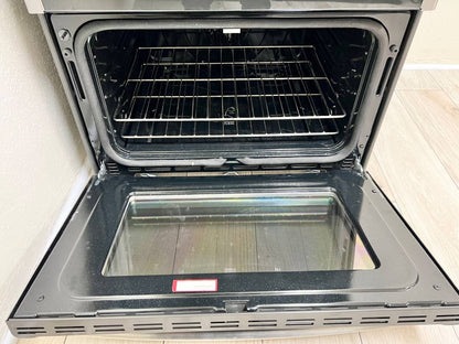 30 INCH GE  JGSS86SPSS  Slide In Double Oven Gas Range , 5 Sealed Burners, 6.7 Total Oven, Continuous Cast Iron Grate, Integrated Griddle, Steam Clean, ADA * New Open Box *