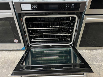 30 INCH KitchenAid  KOSE500EBS Single Convection Electric Wall Oven 5 cu. ft., Even-Heat True Convection Oven, Easy Convect  Conversion System, Self-Cleaning, * New Open Box * , ADA Black Stainless Steel, Print Shield  Finish