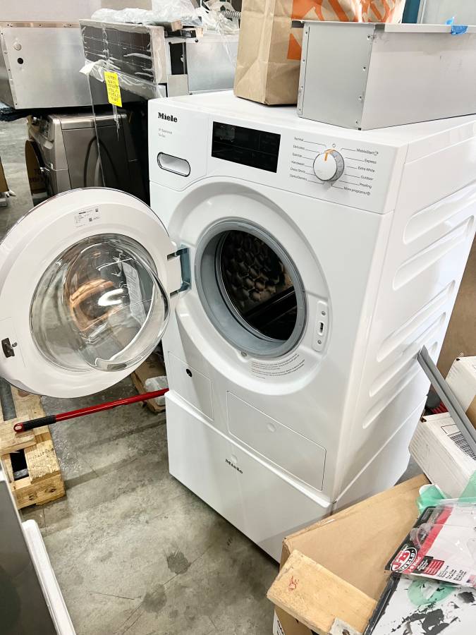 Miele  WXF660WCS 24 Inch Front Load Smart Washer with 2.26 Cu. Ft. Capacity, Honeycomb™ Drum, TwinDos Automatic Detergent Dispensing, Direct Sensor User Interface, WiFiConn@ct, Add Laundry, Sanitize, and SoftSteam Option