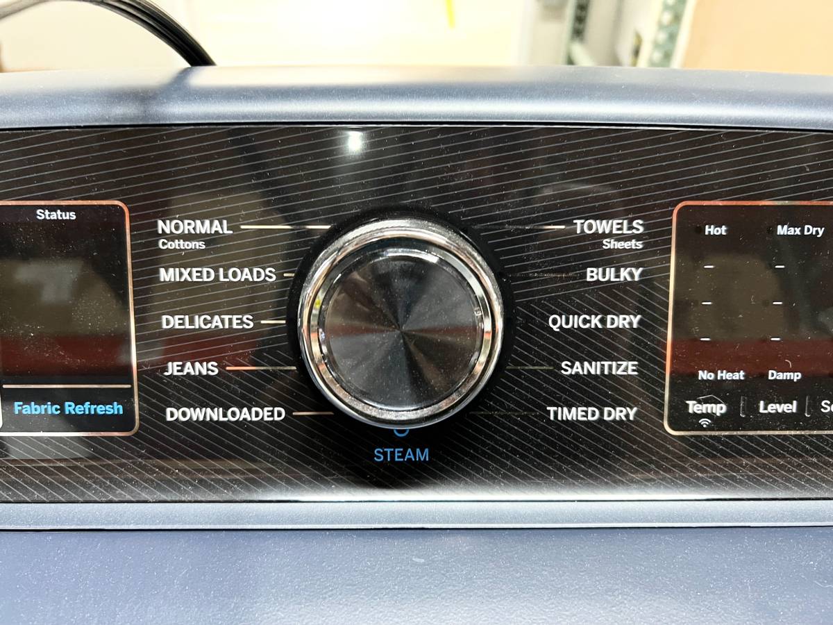 27 INCH GE Profile PTD90GBPT1RS Gas Dryer Sapphire Blue * New Open Box *