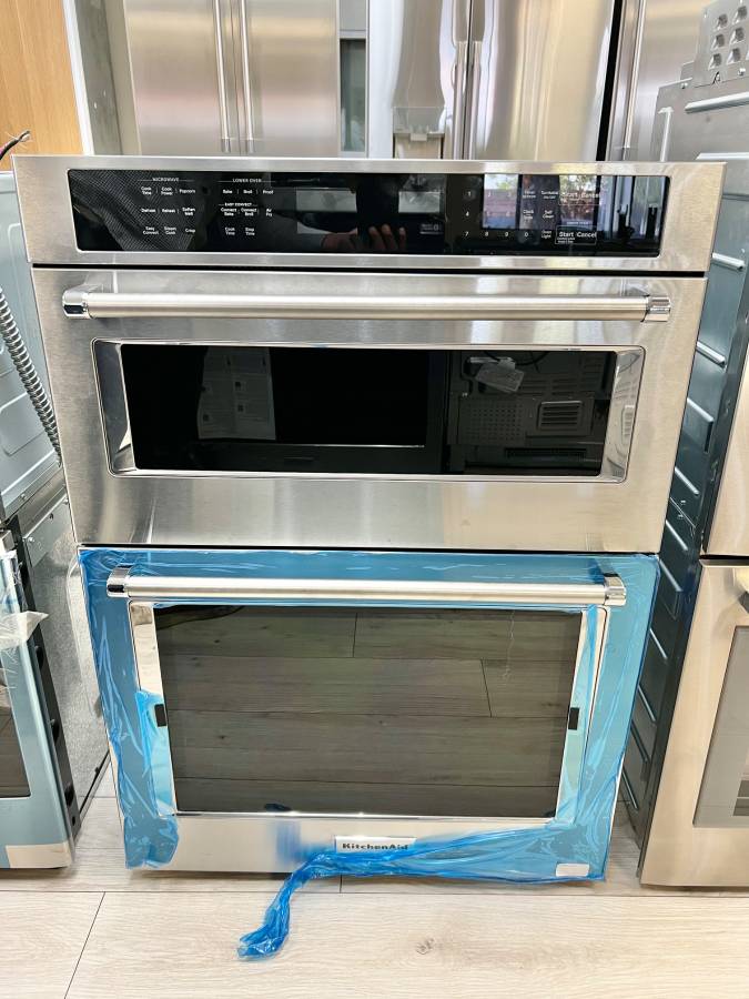 30 INCH KitchenAid KOEC530PSS Microwave Wall Oven AIR FRY * New Open Box * 5.0 Cu. Ft. , 1,600w Power Microwave, Air Fry Mode,  CrispWave Technology, Star-K Certified, Stainless Steel .