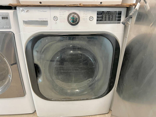 29 INCH LG Steam DLEX8000W 9.0 cu. Electric Front Load Dryer 90 Day Warranty , Used Condition , White