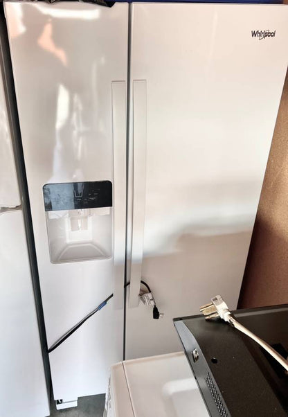 33 INCH Whirlpool WRS331SDHW Side by Side Refrigerator * New Open Box * White , Water Ice Dispenser ,66 Inch  Height