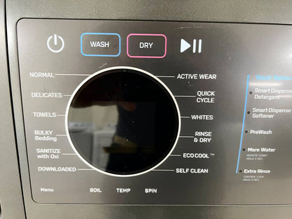 28 INCH GE Profile PFQ97HSPVDS Front Load Washer Dryer Combo * NEW ** 4.8 Cu Ft , Energy Star , Ventless Heat Pump Dryer, 110V outlet, ADA, Carbon Graphite.