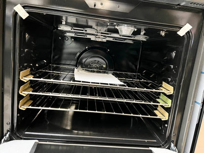 30 Inch GE Profile PSS93YP9FS Slide-In Electric Range New Open Box * 5.3 Cu Ft True Convection Oven , Storage Drawer ,  100 Warming Zone , Steam Clean , Wi-Fi ,  Adjustable Oven Racks ,  Fingerprint Resistant Stainless Steel .