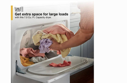 29 INCH Whirlpool WGD5010LW Gas Dryer 7.0 cu. * New Open Box * White Interior Light, 11 Dryer Programs, Moisture Sensing, Timed Dry, Wrinkle Shield, Air Only Cycle, Quick Dry, Static Reduce Option, End of Cycle Signal