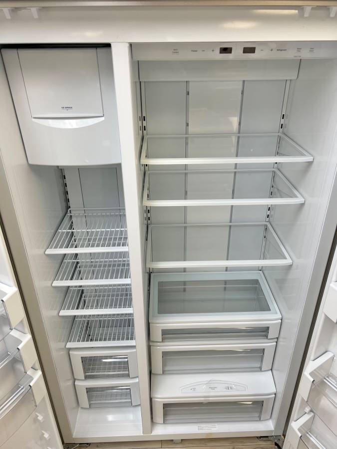 42 Inch GE Cafe CSB42WP2NKS1 Built-In Side by Side Refrigerator New * Open Box 25.2 Cu. Ft. , Showcase LED Lighting, WiFi Connect Technology, Large Door Bins, Ice Maker, CSA, UL Listed Sabbath Mode .