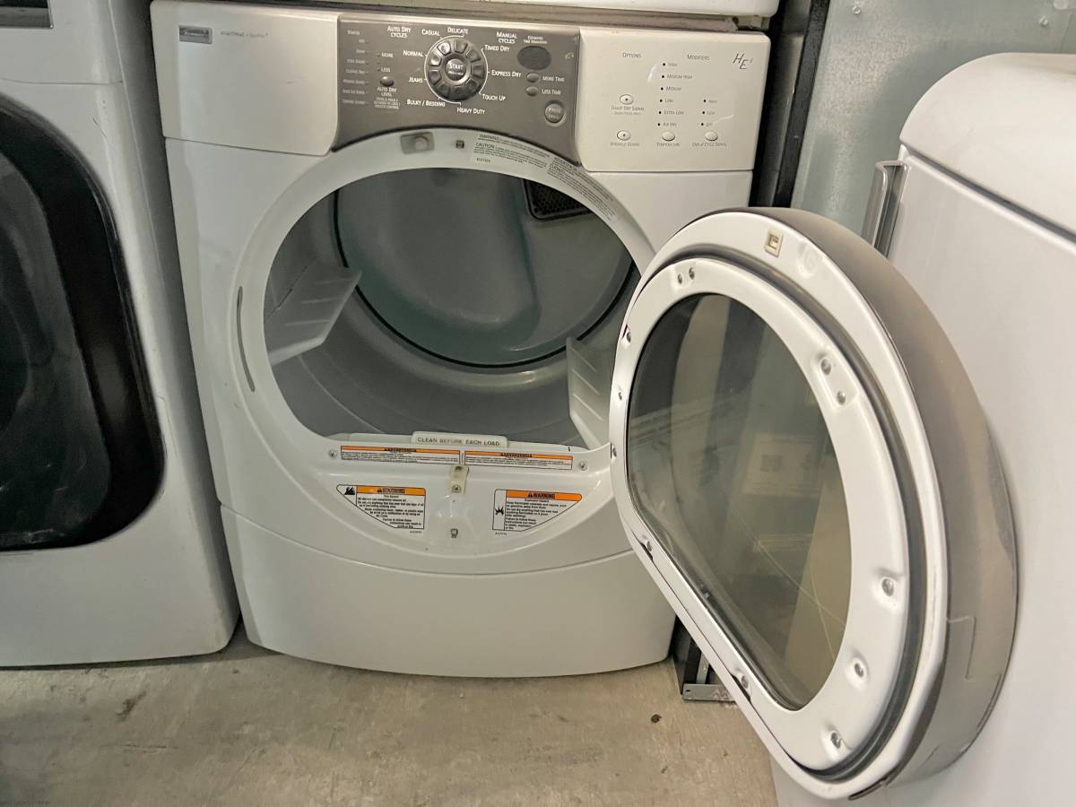27 Inch Kenmore Elite Electric Front Load Dryer King Size Capacity  , Used Condition ,