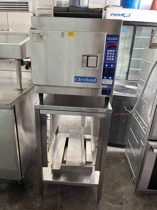 Cleveland 21CET8 3 Pan Convection Steamer , Stainless Steel Commercial Pan Convection Steamer Counter Top
