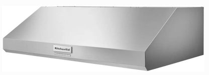 36 INCH KitchenAid KVUC606KSS Under Cabinet Range Hood 585 CFM  BLOWER INCLUDED Commercial Style   4 Speed Fan ,Automatic Turn On, LED ,  90,000 BTU Rating  Baffle Filters  , Night Light  * New Open Box *