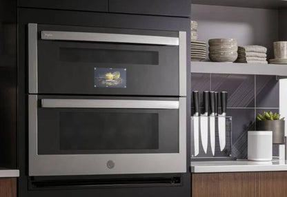 30 INCH GE Profile PTS9200SNSS Double Wall Oven Convection * New Open Box *  Twin Flex 5.0 Cu. Ft.,  True European Convection Precise Air,  Self-Clean Steam Clean Option,  Proof Mode, Temperature Probe, Star-K , Stainless Steel .