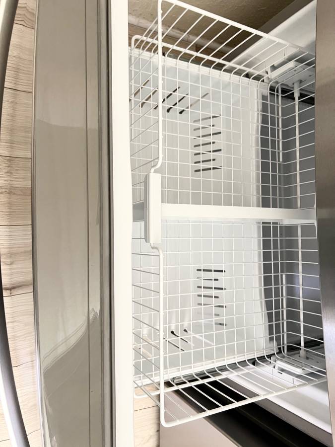 36 INCH Whirlpool WRMF3636RZ 4-Door French Door Refrigerator * NEW Open Box * 27.8 CU Ft , Gallon Door Bins, Crispers ,  Dual Ice Maker  PurePour Water Filter , PureAir Ultra II Air Filter , Energy Star Certified , Stainless Steel .