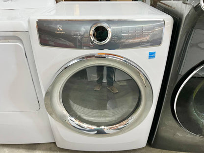 27 INCH Electrolux  EFMG627UIW Gas Dryer 8.0 Cu. Ft. 9 Dryer Programs,  Delay Start, ENERGY STAR,  Island White * New Open Box *