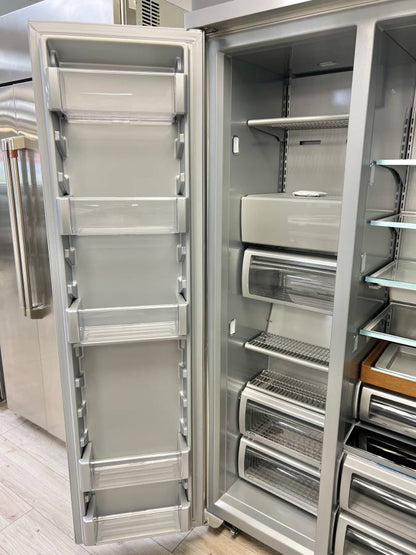 48 INCH KitchenAid KBSN708MPS Built In Side-by-Side Refrigerator NEW *  Open Box * 30 cu. ft.,  4 Shelves, Under-Shelf Prep Zone, FreshChill Drawer,  Extend Fresh Temp System, Auto Ice Maker,  Star-K , Stainless Steel Print Shield Finish