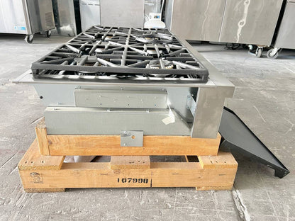 48 INCH Dacor  HRTP486SNG RangeTop with 6 Sealed Burners, Continuous Grates, Simmer Sear Burners, Perma-Flame, Illumina Knobs, Smart Flame, Griddle, New Open Box , Natural Gas