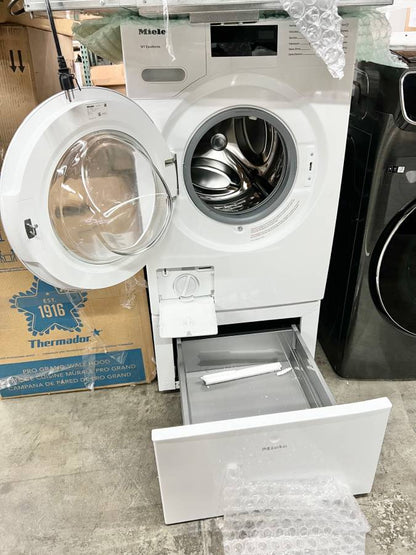24 INCH Miele  WXD160WCS Front Load Smart Washer 2.26 Cu. Ft., Honey comb Drum, Direct Sensor User Interface, WiFi,  Mobile Control, Cap Dos,  1600 RPM Spin Speed, 11 Wash Programs, Sanitize, Soft Steam Option