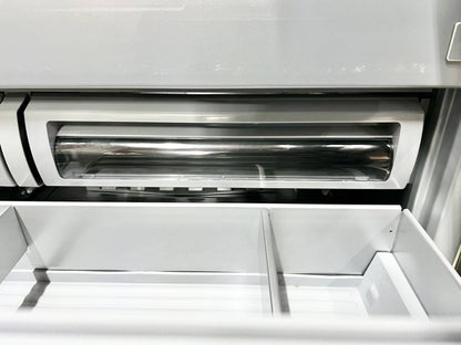 42 INCH KitchenAid  KBFN502ESS  Built-In French Door Refrigerator 24.2 cu. ft., 4 Glass Shelves, Preserva Food Care System, Automatic Ice Maker, Platinum Interior, LED * New Open Box * Door Open Alarm, Sabbath, ENERGY STAR Stainless Steel