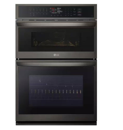 30 INCH LG WCEP6423D Built-In Microwave Wall Oven Combo Black Smart Combination Wall Oven ,  Microwave , 6.4 Cu Ft , True Convection , AIR FRY , Thin Q ,  Smooth Touch Glass Controls , Sabbath Mode , Print Proof Black Stainless Steel . * New Open Box *