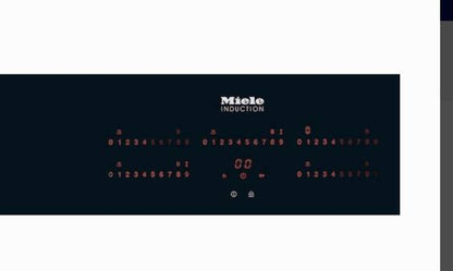 36 INCH Miele KM6375 Induction Cooktop Flush Mounting* NEW * 5 Cooking Zones,  Twin Booster Function, PowerFlex Technology,  Connectivity 2.0 Cooktop Hood Communication Direct Selection Plus Control , Black , Glasstop