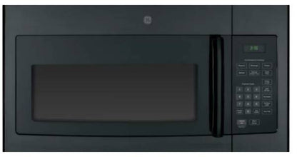 30 INCH GE JVM3160DFBB Over-the-Range Microwave Oven 1.6 cu. 1.6 cu. ft. Capacity, 300 CFM Exhaust Fan, 1,000 Cooking Watts, Auto and Time Defrost and Convenience Cooking Controls, Black . * New Open Box *