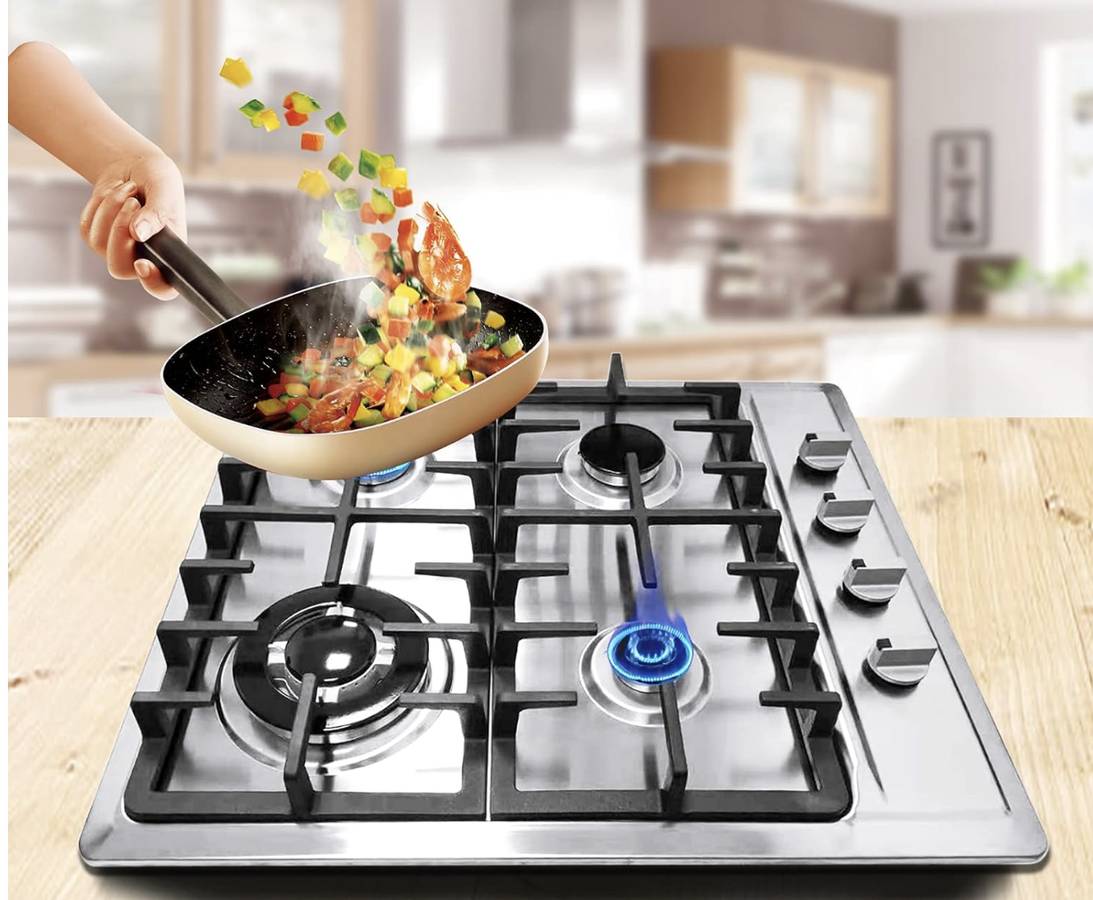 23 Inch 4 Burner Gas Cooktop Stainless Steel Built-In Gas Cooktop Gas * New Open Box * HG-HSYXF-2368