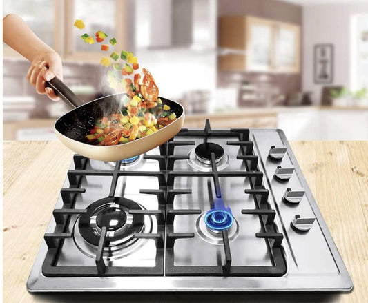 23 Inch 4 Burner Gas Cooktop Stainless Steel Built-In Gas Cooktop Gas * New Open Box * HG-HSYXF-2368