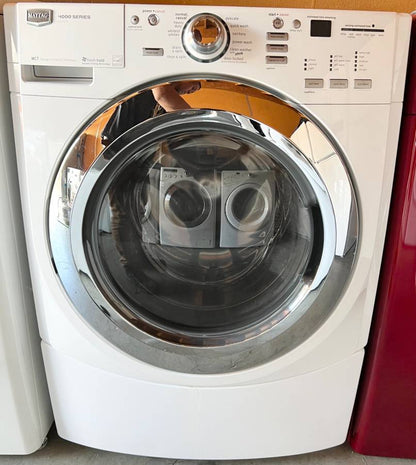 27 INCH Maytag Performance Series MHWE450WW Front-Load Washer White, Used Condition