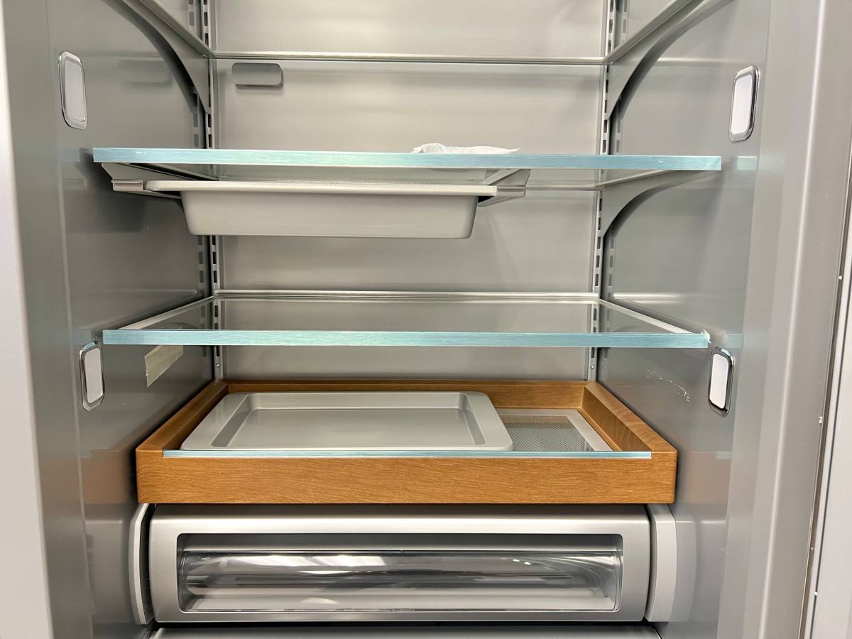 48 INCH KitchenAid KBSN708MPS Built In Side-by-Side Refrigerator NEW *  Open Box * 30 cu. ft.,  4 Shelves, Under-Shelf Prep Zone, FreshChill Drawer,  Extend Fresh Temp System, Auto Ice Maker,  Star-K , Stainless Steel Print Shield Finish