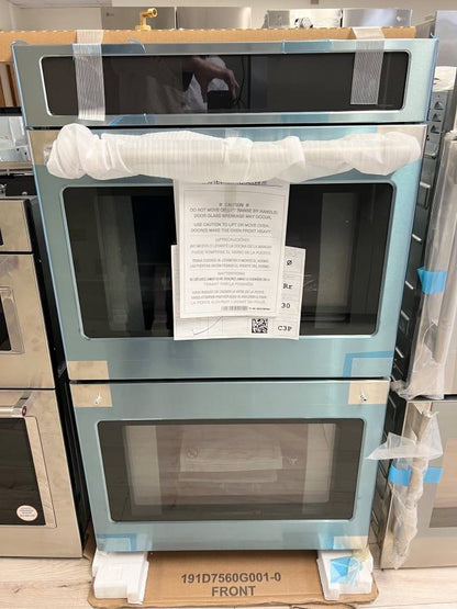 30 Inch GE Cafe CTD70DP2NS1 Double Wall Convection Oven * New Open Box *  10 Cu. Ft. ,  True European Convection Oven, Self-Clean,  Steam Clean Option, Hot-Air Frying, Keep Warm,  Proof, Precision Cooking Modes, UL Listed .