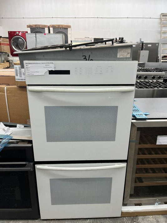27 INCH Thermador Electric Wall Double Oven,True European Convection White , Used Condition