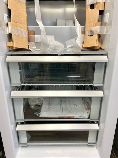 24 Inch GE Monogram ZIF241NPNII Panel Ready Column Smart Freezer * New Open Box 12.5 Cu. Ft.,&nbsp; Retrofit Capability, Adjustable Door Bins, Spill Resistant Shelves,  LED Lighting, Enhanced Shabbos Mode Capable,  WiFi and Water Filtration .