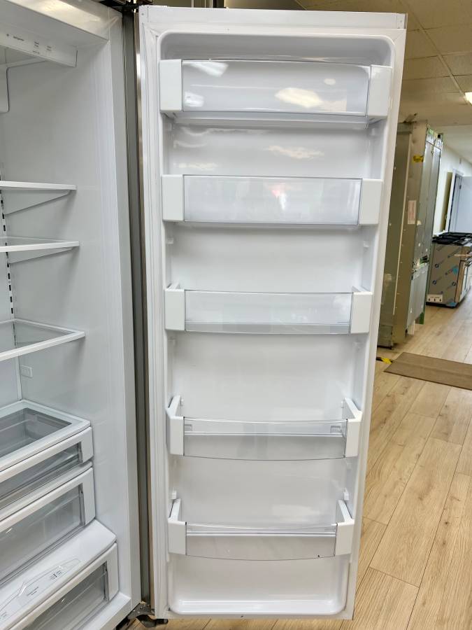 42 Inch GE Cafe CSB42WP2NKS1 Built-In Side by Side Refrigerator New * Open Box 25.2 Cu. Ft. , Showcase LED Lighting, WiFi Connect Technology, Large Door Bins, Ice Maker, CSA, UL Listed Sabbath Mode .