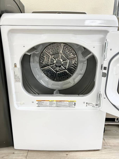 27 INCH GE Profile PTD60EBSRWS Electric Dryer 7.4 Cu. Ft. Sanitize Built-In WiFi Powered by SmartHQ, Washer Link, Sanitize Cycle, My Cycle, Quick Dry, Sensor Dry, Eco Dry, * New Open Box *  Energy Star, White .