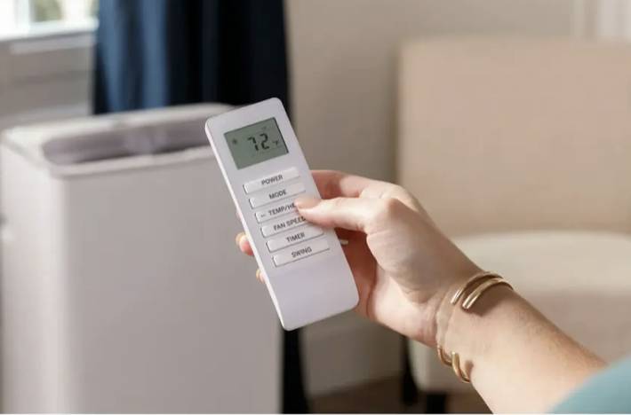 GE 450 Sq. Ft. 10,400 BTU Smart Portable Air Conditioner White * New Open Box * 3 in 1 Portable Air , Wi-Fi , Auto Evaporation , Remote Control , LED Controls , 24 Hr Timer , Continuous Fan , Window Installation Kit ,