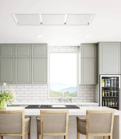 63 INCH Zephyr Designer ALUE63CWX Lux Island Mount Range Hood , ADA White * New Open Box * Auto Delay Off WIFI
