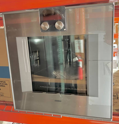 24 INCH Gaggenau 400 Series BO451611 Single Electric Wall Oven * New Open Box *  3.2 cu. ft. Convection Oven,  Pyrolytic Self-Cleaning, Meat Probe, Star-K Certified Sabbath Mode Handleless Side Swing Door , Left Hinge .