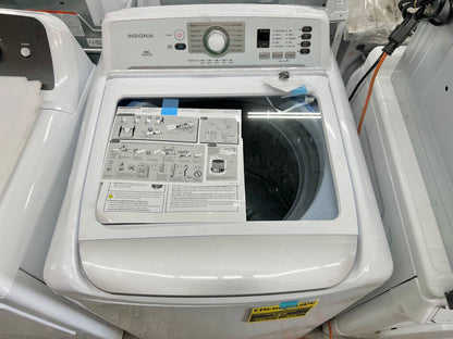 27 INCH Insignia 4.1 Cu. Ft. High Efficiency Top Load Washer White New * Open Box * 4.1 Cu Ft 11 Washing Programs Child Lock Delay Start  Eco Warm Cold Hot High Efficiency Energy Star