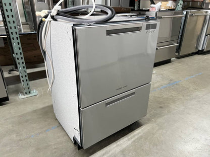 24 INCH Fisher & Paykel DishDrawer Series  DD24DCTX9N Full Console Double DishDrawer 14 Place Setting, 15 Wash Cycles, 3 Wash Modifiers, 6 Wash Programs, Sanitize, Cutlery Basket, Child Lock,44 dBA Energy Star Stainless