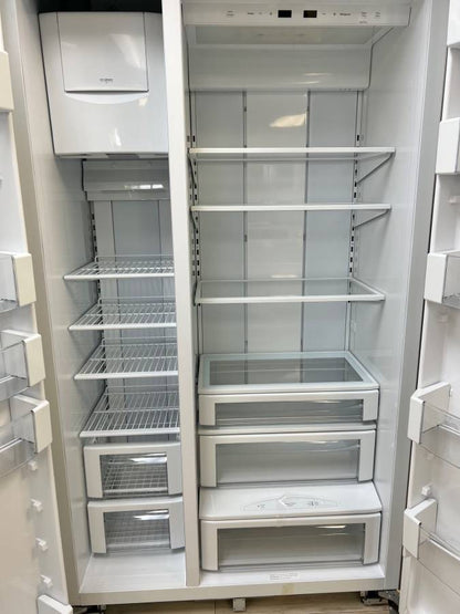 42 Inch GE Cafe CSB42WP2NKS1 Built-In Side by Side Refrigerator New * Open Box 25.2 Cu. Ft. , Showcase LED Lighting, WiFi Connect Technology, Large Door Bins, Ice Maker, CSA, UL Listed Sabbath Mode .
