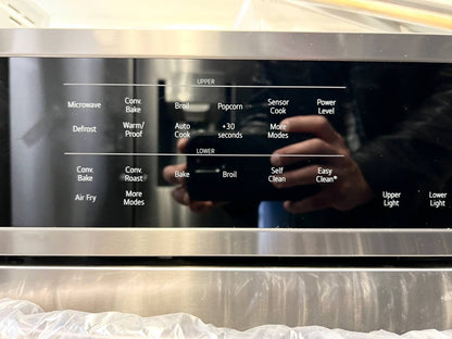 30 INCH LG WCEP6423D Built-In Microwave Wall Oven Combo Black Smart Combination Wall Oven ,  Microwave , 6.4 Cu Ft , True Convection , AIR FRY , Thin Q ,  Smooth Touch Glass Controls , Sabbath Mode , Print Proof Black Stainless Steel . * New Open Box *