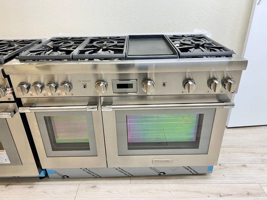 48 INCH Thermador Pro Harmony PRD486WDHU Dual Fuel Range New Open Box Stainless Steel