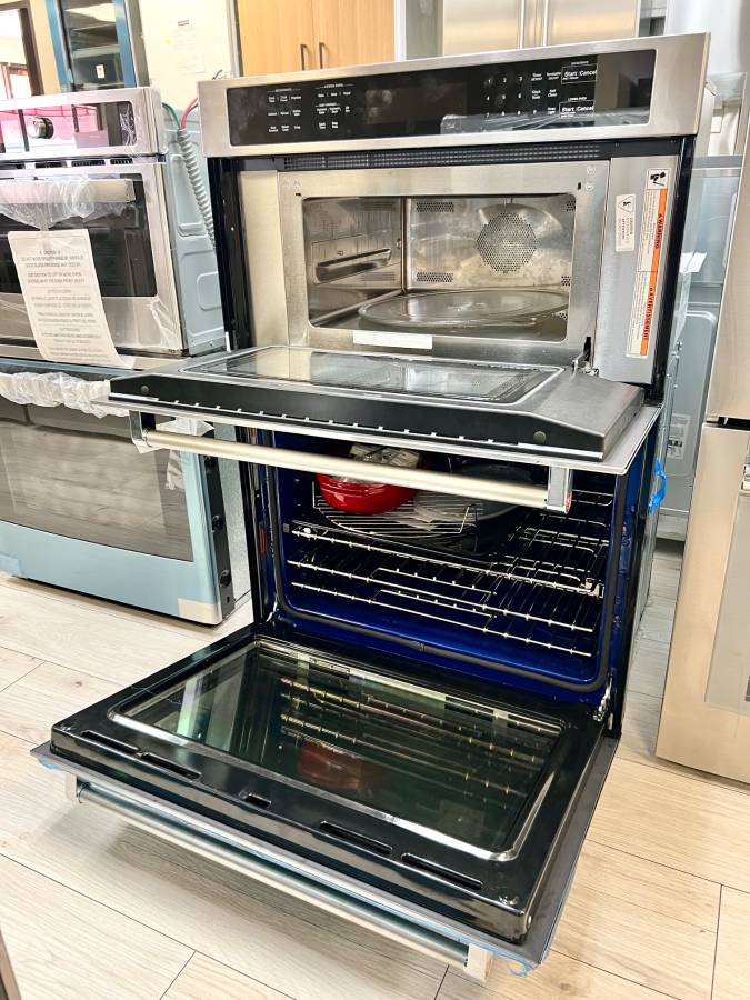 30 INCH KitchenAid KOEC530PSS Microwave Wall Oven AIR FRY * New Open Box * 5.0 Cu. Ft. , 1,600w Power Microwave, Air Fry Mode,  CrispWave Technology, Star-K Certified, Stainless Steel .