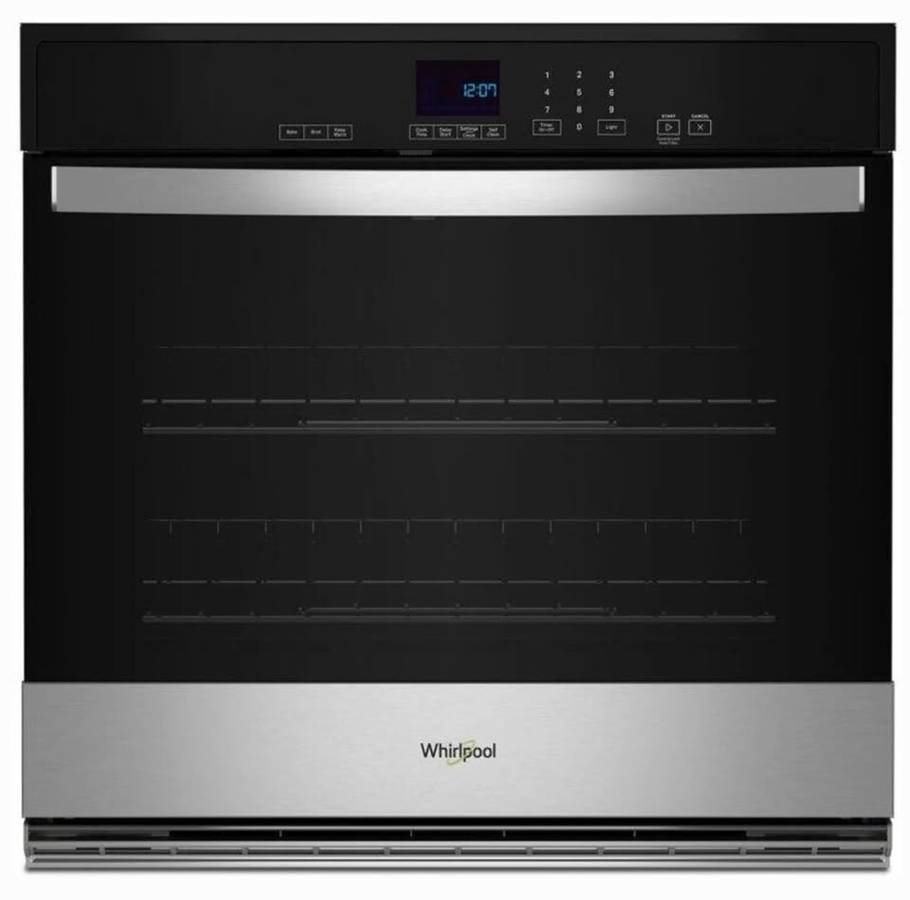 30 INCH Whirlpool WOES3030LS  Single Electric Wall Oven 5.0 cu. ft. * New Open Box Even Heat True Convection , Self Clean , FIT System , ADA , Stainless Steel .