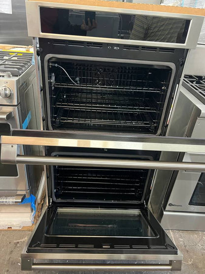 30 INCH GE Monogram Statement Series  ZTD90DPSNSS * New Open Box *  Double Convection Smart Electric Wall Oven , 10 Cu. Ft., True European Convection, Self-Clean, Steam Clean, Sabbath Proof, Warm,