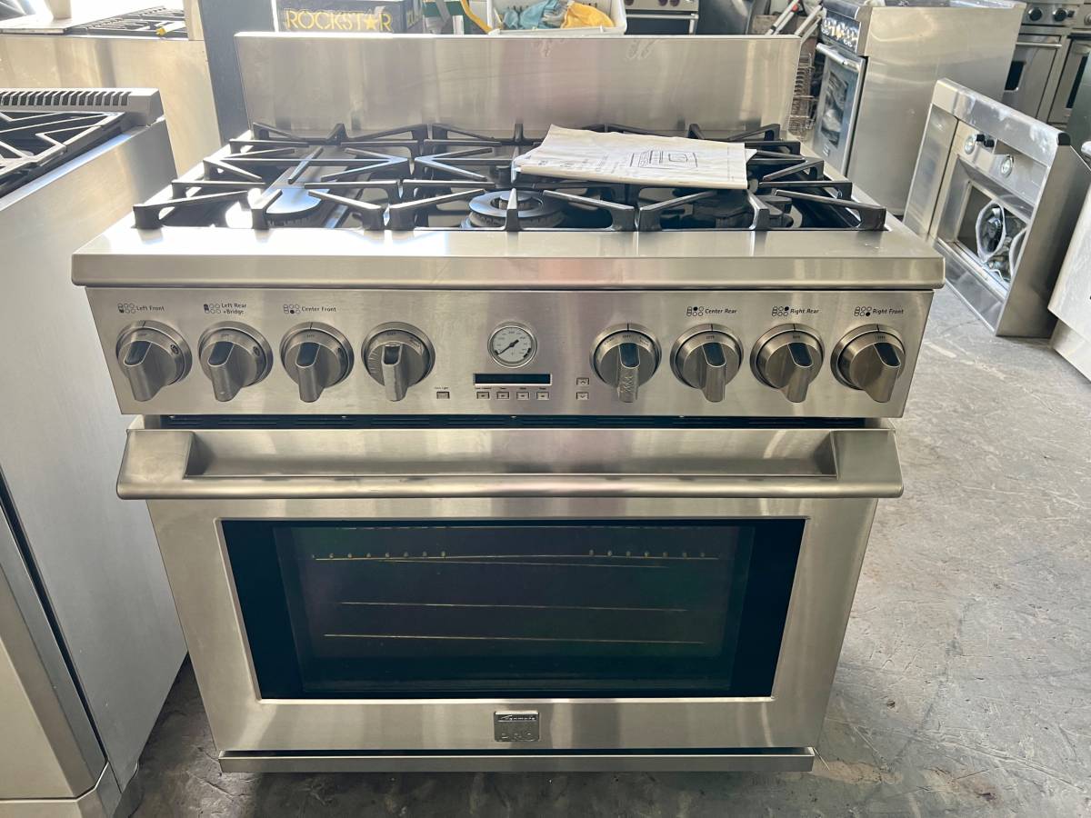 36 INCH Kenmore Professional 79079623700 , Dual Fuel Gas Range, 6 Sealed Burners , Convection Oven, in Stainless Steel , 220V