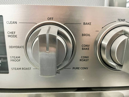30 INCH Dacor Transitional  DOC30T977DS Double Combination Smart Electric Wall Oven 6.7 cu. ft. Chef Mode, Steam-Assist Oven,Microwave Convection Speed Oven Self-Clean Oven Sabbath , Stainless Steel COMBO . * New Open Box *