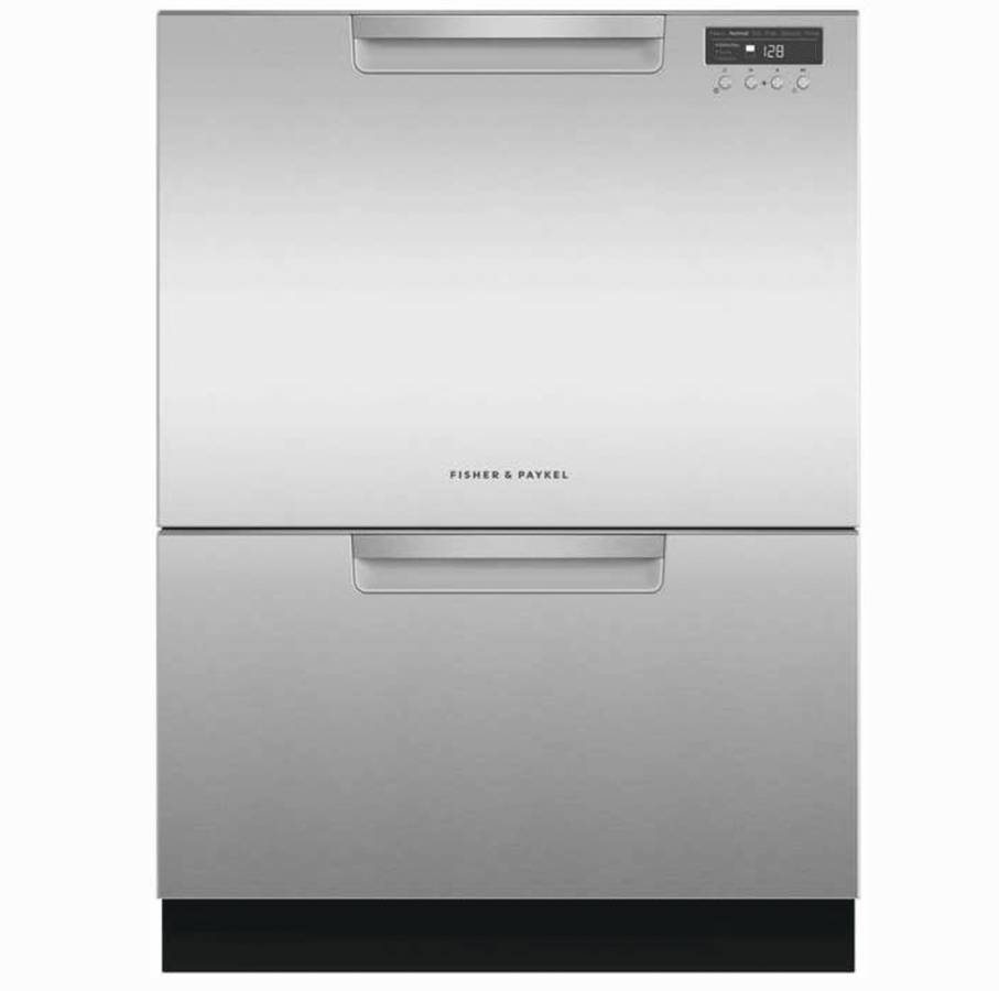 24 INCH Fisher & Paykel DishDrawer Series  DD24DCTX9N Full Console Double DishDrawer 14 Place Setting, 15 Wash Cycles, 3 Wash Modifiers, 6 Wash Programs, Sanitize, Cutlery Basket, Child Lock,44 dBA Energy Star Stainless