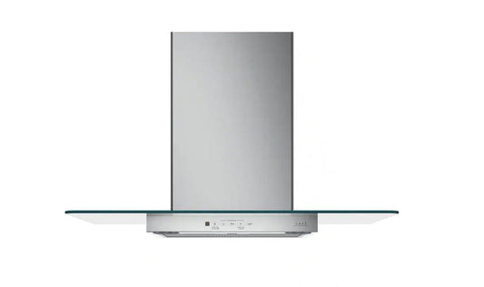 30 INCH GE Cafe CVW73012M1SS Wall-Mount Glass Canopy Chimney Hood * New Open Box * 350 CFM , Backlit Controls , Dual Halogen ,  Night Light , Convertible Options , Optional Remote ,  Auto Off , Stainless Steel